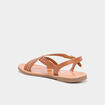 Sandales en cuir marron femme