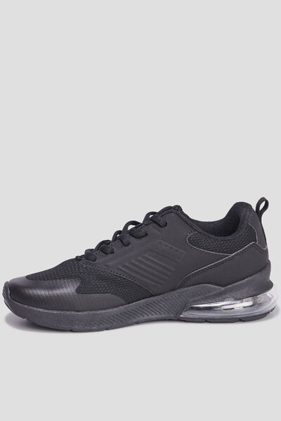 Baskets running à lacets Kappa Myagi noir garçon