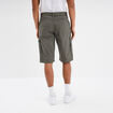 Bermuda cargo c&ocirc;tel&eacute; coton ceintur&eacute; gris homme