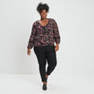 Blouse manches longues noir femme grande taille