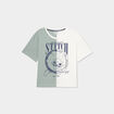 T-shirt manches courtes coton Stitch multicolore femme