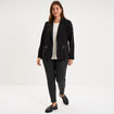 Blazer avec poches zipp&eacute;es noir femme grande taille
