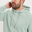 Sweat molleton &agrave; capuche hoodie vert pastel homme