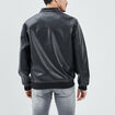 Blouson bomber doublée droite noir homme