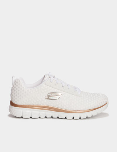 Baskets running Skechers Graceful blanc femme