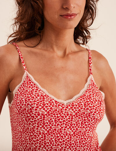 Ensemble pyjama short et débardeur rose femme