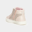Baskets montantes paillet&eacute;es rose clair fille
