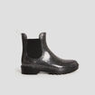 Bottines de pluie chelsea à paillettes gris argent femme