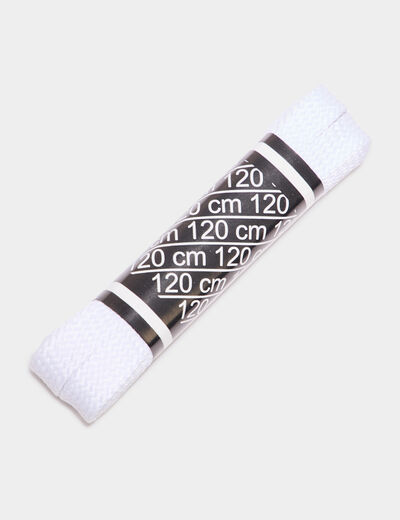 Lacet plat 120 cm Tawata blanc mixte