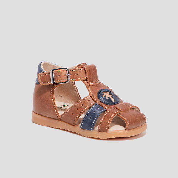 sandales en cuir camel bebeg Sandales en cuir camel bébé garçon