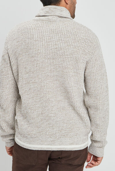 Pull manches longues ivoire homme