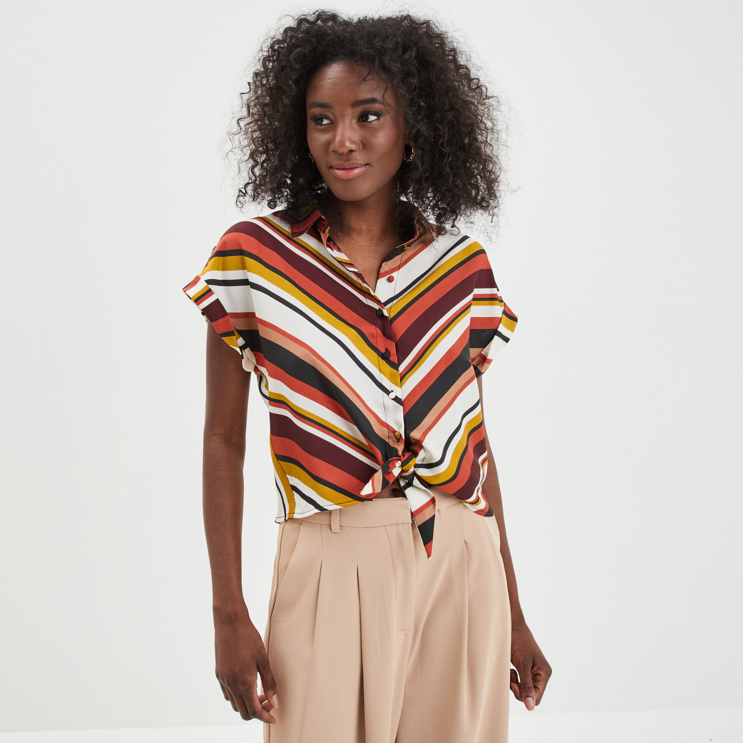 Chemises a rayures Multicolore femme pas cher La Halle