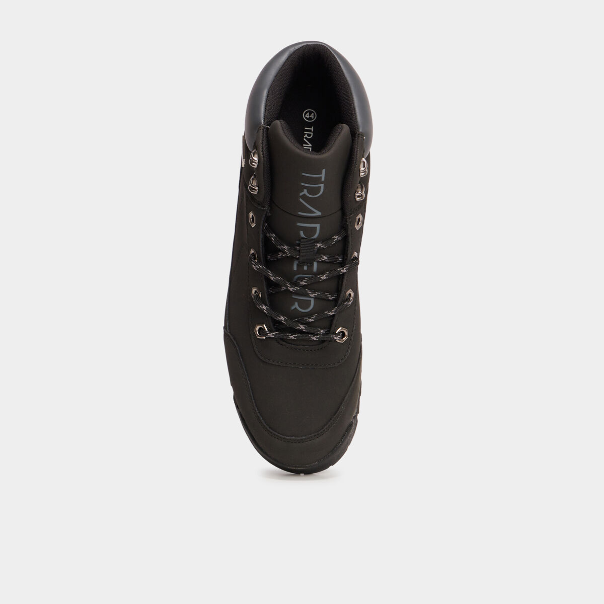 Bottines montantes semelles crant&eacute;es noir homme