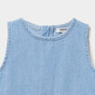 Blouse en jean sans manches coton denim triple stone fille