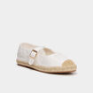 Ballerines avec broderie blanc femme