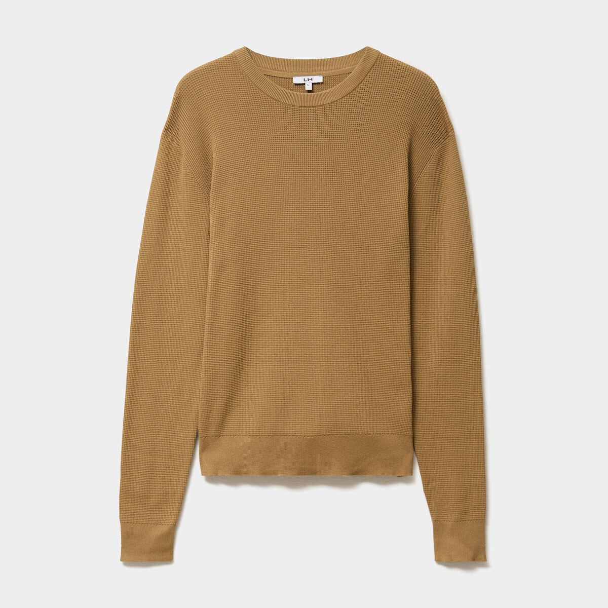  Pull avec col rond à relief camel homme | La Halle