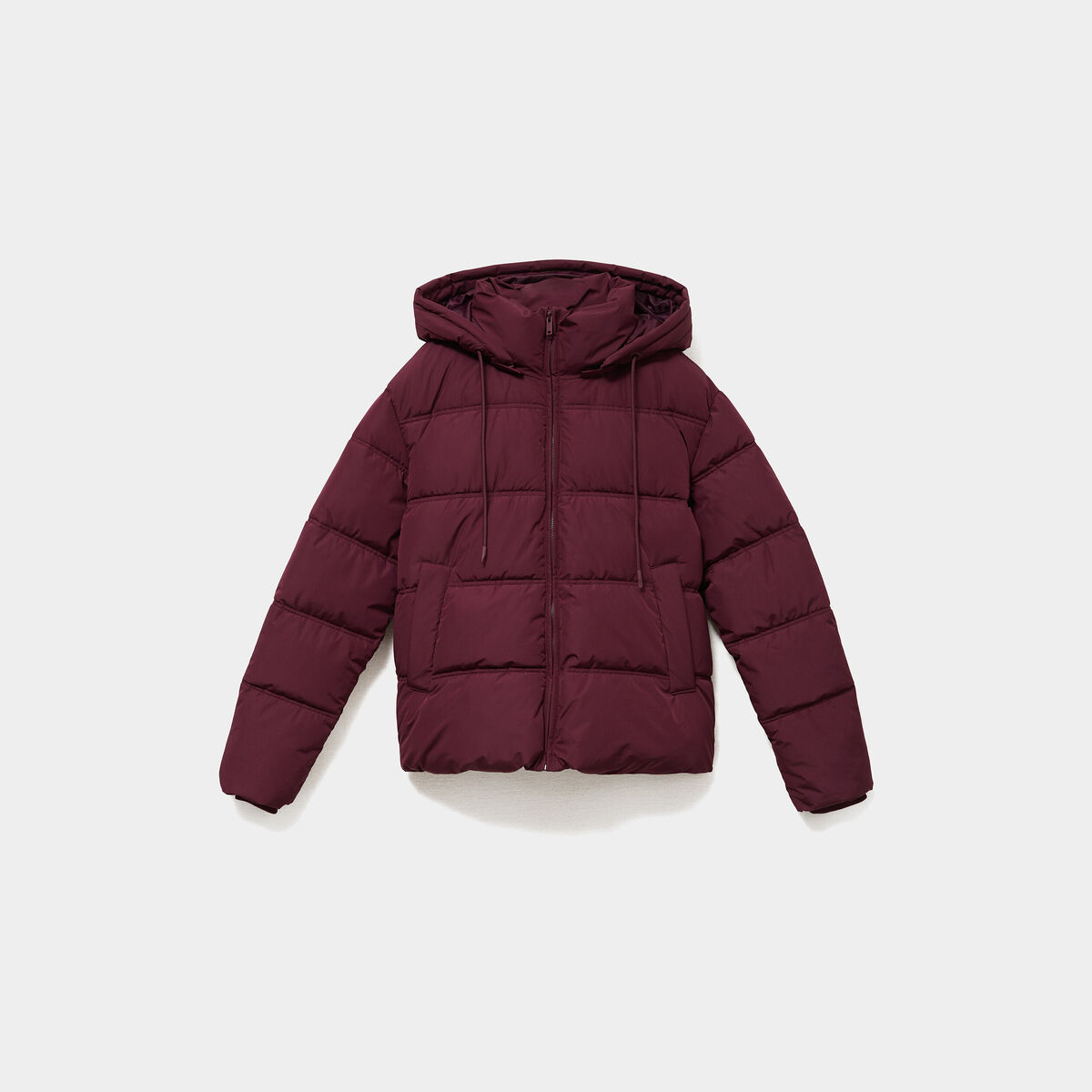 Doudoune &agrave; capuche zipp&eacute;e femme violet fonc&eacute; femme