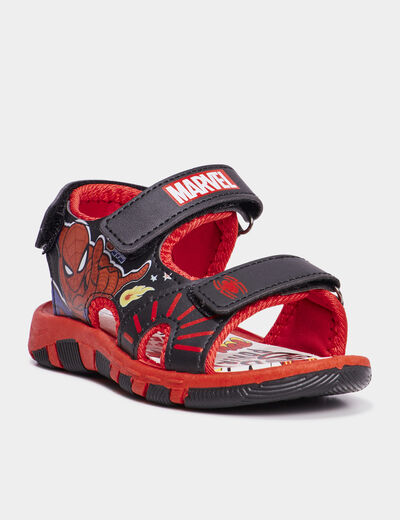 Sandales à scratchs Spider-Man noir garçon