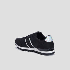 runnings crantees a lacets noir femme Runnings crantées à lacets noir femme