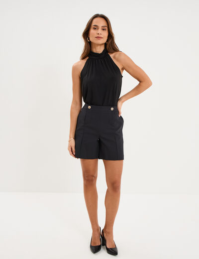 D&eacute;bardeur emmanchures am&eacute;ricaines noir femme