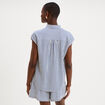 Chemise sans manches bleu femme
