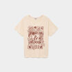 T-shirt manches courtes col rond coton ivoire femme grande taille