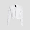 Veste boléro stretch manches longues ivoire femme