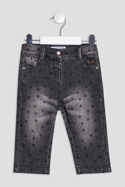 Jeans slim taille ajustable Creeks gris foncé bébé fille