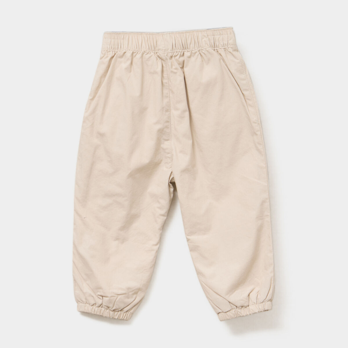 Pantalon ballon poches plaqu&eacute;es beige b&eacute;b&eacute; fille