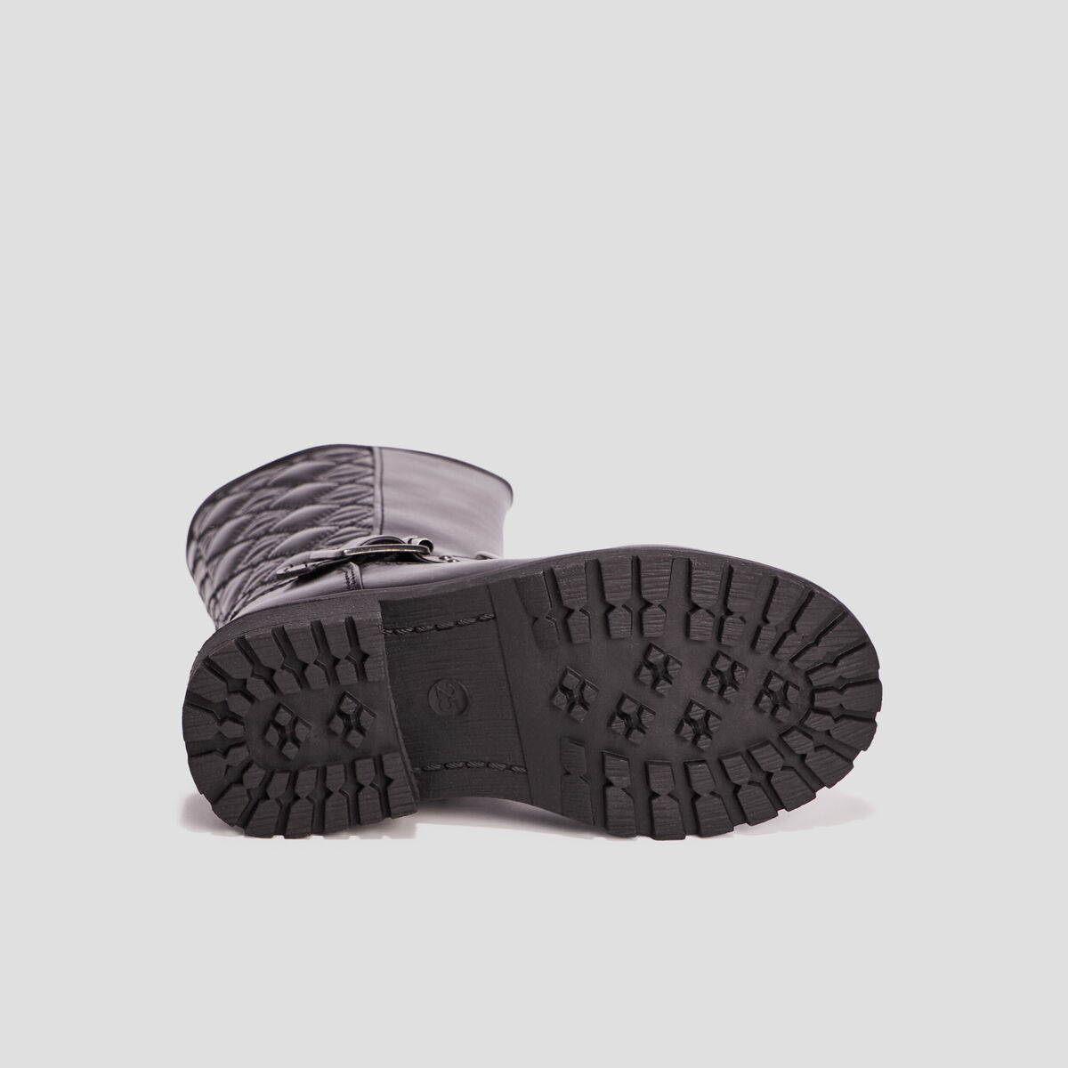 Bottes zippées matelassées noir fille