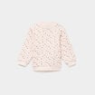 Sweat molletonn&eacute; avec boutons &eacute;paule creme b&eacute;b&eacute; fille