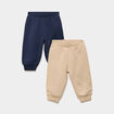 Lot 2 pantalons de jogging bas resserr&eacute; bleu marine b&eacute;b&eacute; gar&ccedil;on