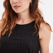 Débardeur dentelle col rond noir femme