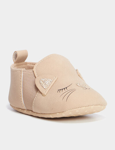 Bottillons layette sable bébé fille
