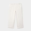 Pantalon effet velours d&eacute;tails torsades blanc femme grande taille