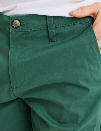 Short chino slim Creeks vert menthe homme