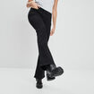 Jeans flare taille standard denim noir femme