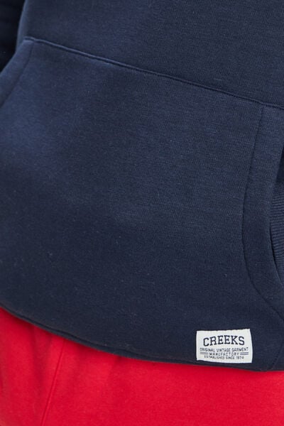 Sweat &agrave; capuche hoodie bleu marine homme