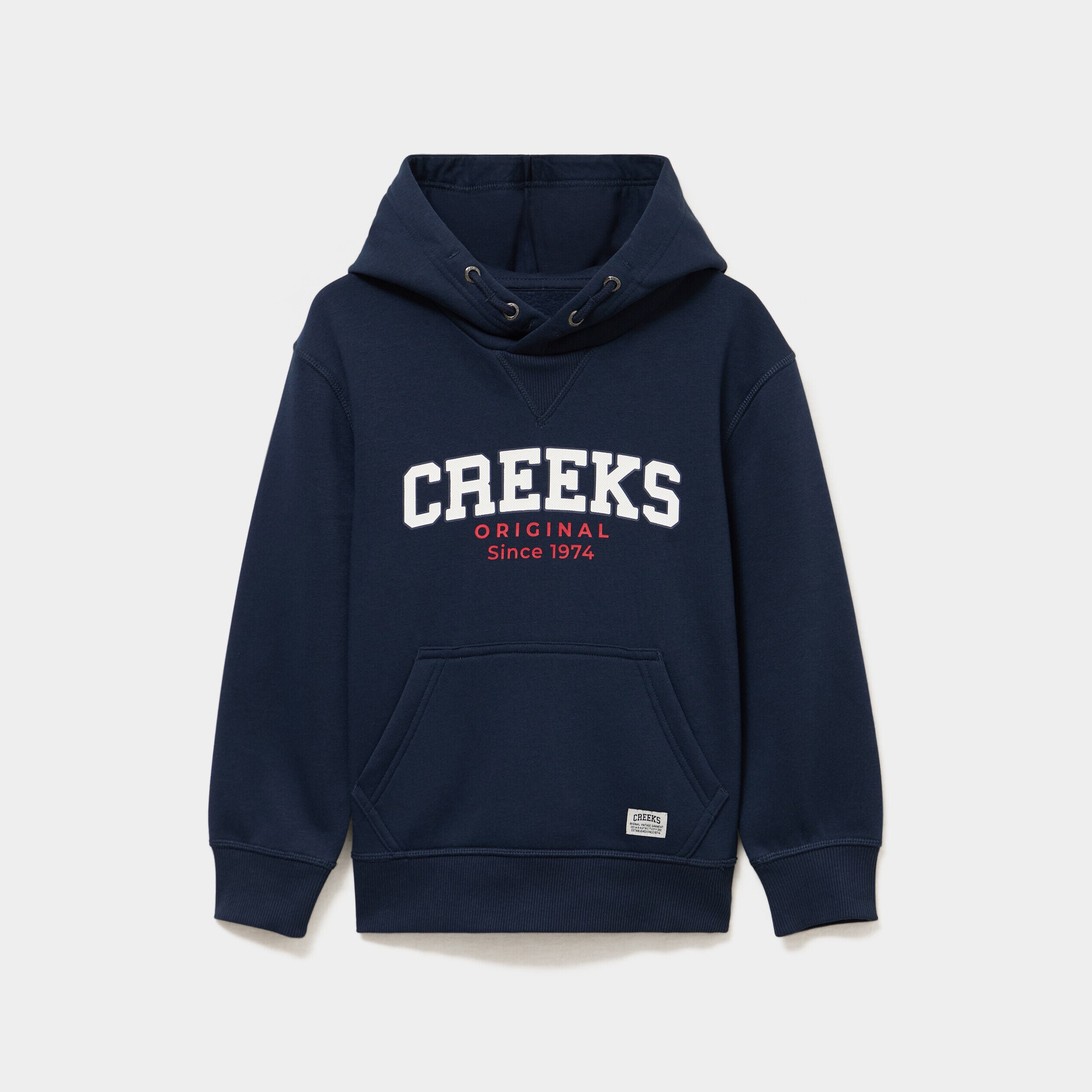 Sweat hoodie oversize 1 poche bleu marine garçon CREEKS