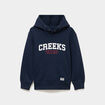 Sweat hoodie oversize 1 poche bleu marine gar&ccedil;on