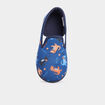Chaussons effet velours bout rond bleu gar&ccedil;on