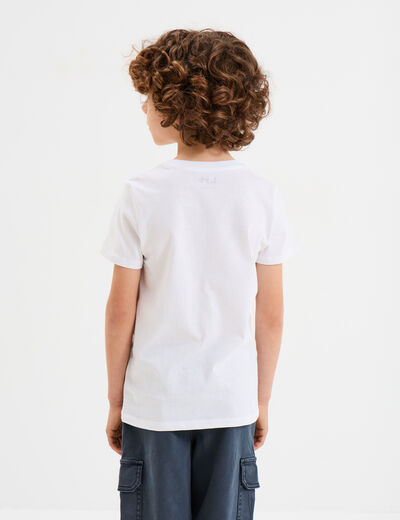 T-shirt manches courtes coton blanc garçon