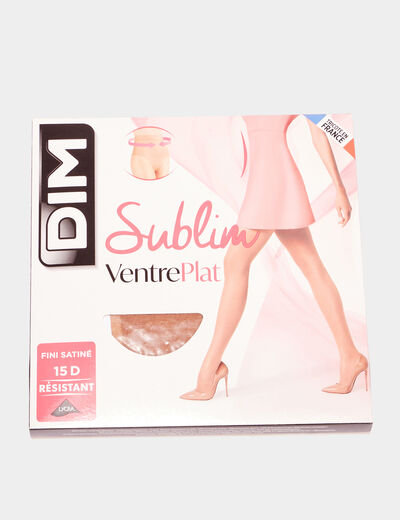 Collant ventre plat 15D lycra DIM Sublim beige femme