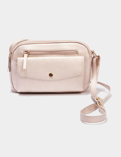 Sac pochette avec poche à rabat couleur or femme