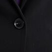Veste droite boutonnée manches longues noir femme