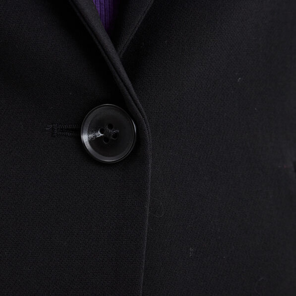 Veste droite boutonnée manches longues noir femme