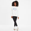 Sweat oversize printé col rond Creeks blanc femme
