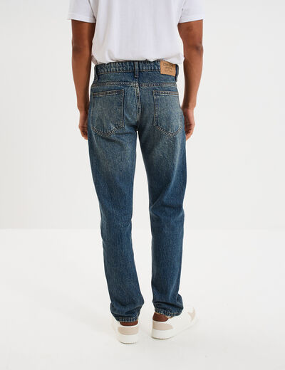 Jeans regular 5 poches coton denim dirty homme