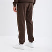 Pantalon jogging droit molleton marron foncé homme