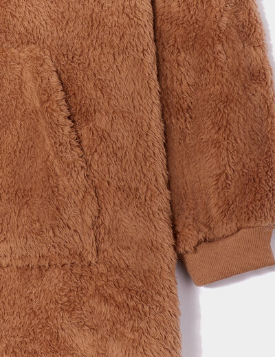 Ensemble pyjama sweat et pochette marron garçon